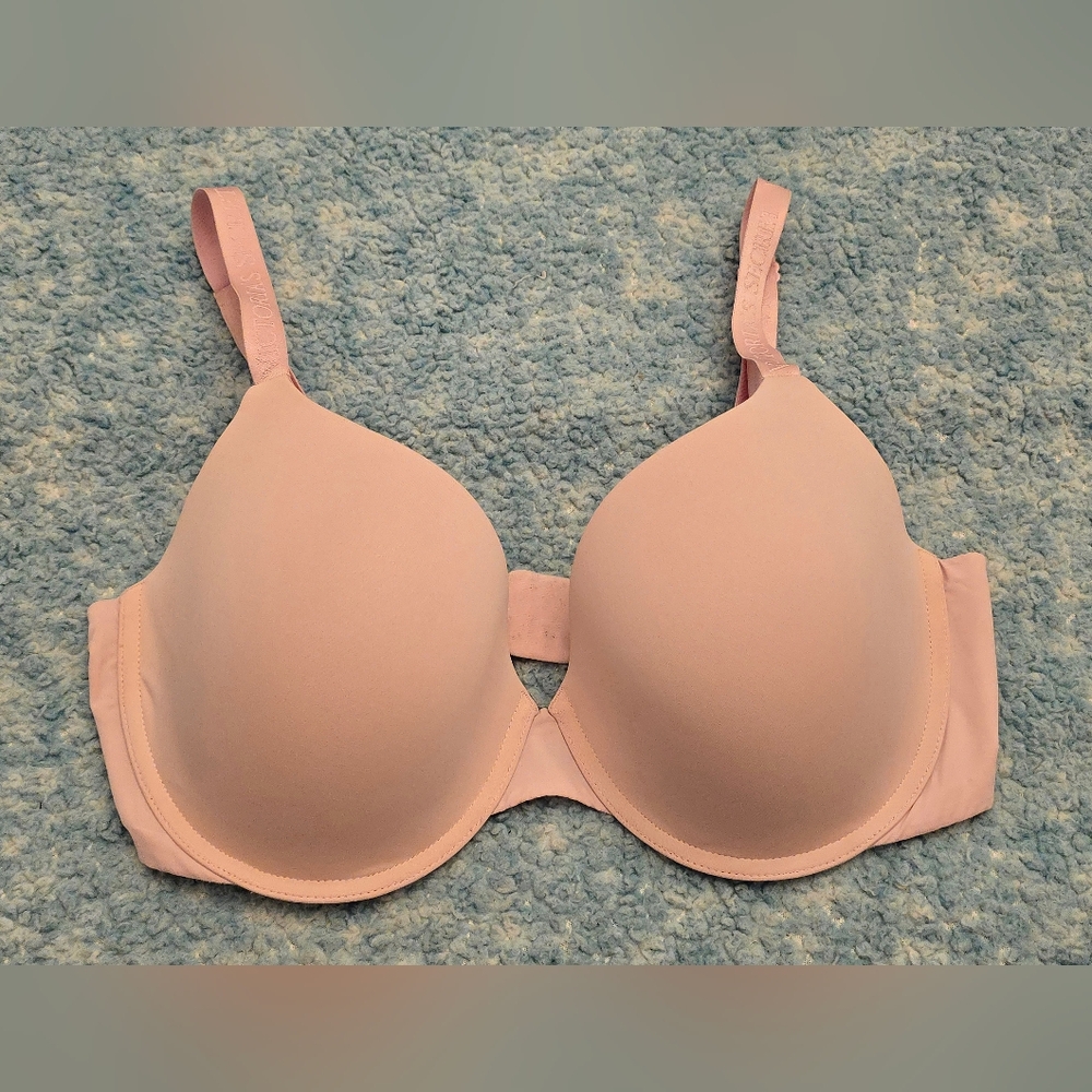 Victoria's Secret 36DD T-Shirt Lightly Lined Demi Bra, Light Pink, Great Cond.